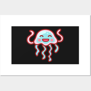 Dancing Cotton Candy Jellyfish Posters and Art